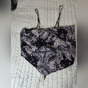 Wild Fable Black and White Paisley Tank Top